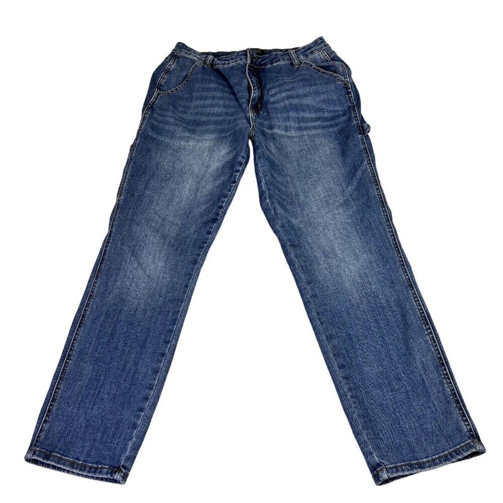 Judy Blue Jeans Womens Size 11/30 Slim Fit Carpenter Denim Style JB88302 - Picture 3 of 13